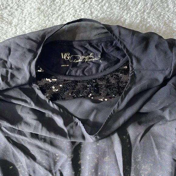 DG2 by Diane Gilman Asymmetric Blouse with Sequin Tank - Picture 6 of 7